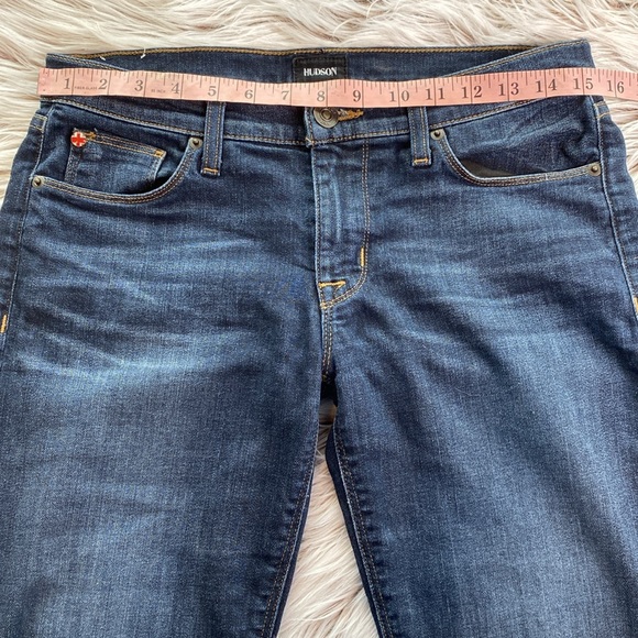 Hudson Krista Ankle Super Skinny Raw Hem Dark Wash Niya Jeans Denim Size 28 - Picture 7 of 13